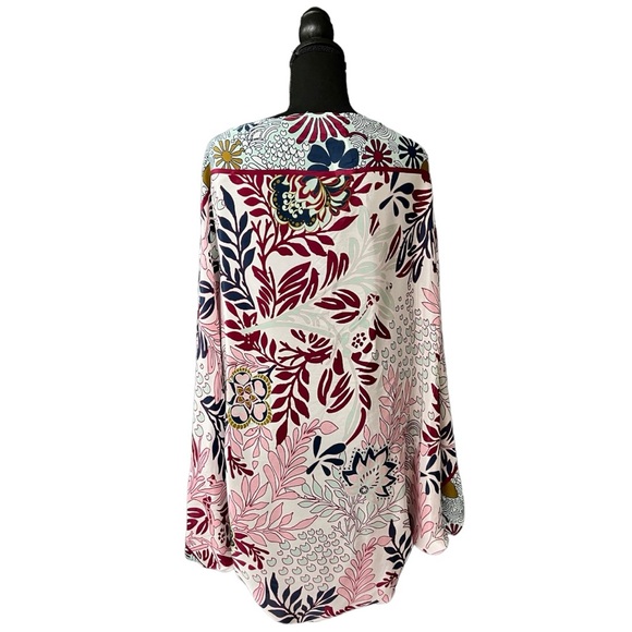 Anthropologie Multi Floral Larissa Cocoon Kimono NWT One Size - Picture 4 of 12